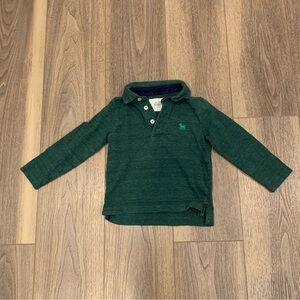 Mini Boden Long Sleeve Elbow Patch Polo Top